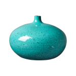 Vase d�coratif en c�ramique vert emeraude brillant h20 cm bastide