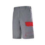 Adolphe lafont bermuda de travail gris acier et rouge pour homme
