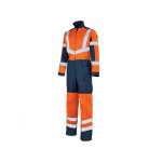 Adolphe lafont combinaison de travail hivi orange fluo et bleu marine