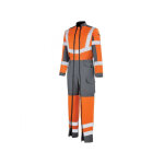 Adolphe lafont combinaison de travail hivi orange fluo et gris work vision 2 lafont