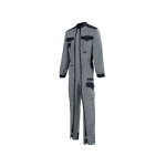Adolphe lafont combinaison de travail homme � double fermeture � glissi�re gris et noir wire