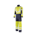 Adolphe lafont combinaison de travail homme jaune fluo hivi et bleu marine