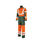 Adolphe lafont combinaison de travail homme orange hivi et vert fonce