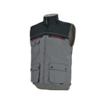 Adolphe lafont gilet de travail chauffe corp gris et noir work attitude