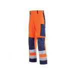 Adolphe lafont pantalon de travail haute visibilit� orange hivi et bleu marine mars