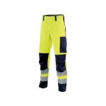 Adolphe lafont pantalon de travail protect hivi jaune fluo et bleu marine lafont