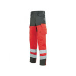 Adolphe lafont pantalon de travail rouge hivi / gris