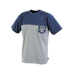Adolphe lafont tee - shirt bicolore chin bleu chin / gris fonc chin cayuga