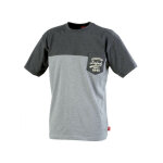 Adolphe lafont tee - shirt bicolore chin noir chin / gris chin cayuga