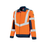 Adolphe lafont veste de travail hivi orange fluo et bleu marine lafont