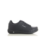 Basket m�dical en cuir noir et � lacets eva safety jogger