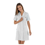 Blouse mdicale blanche 100% coton manches courtes isacco pas cher