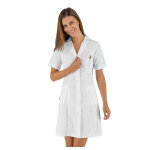 Blouse mdicale blanche femme manches courtes isacco