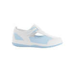 Chaussure médicale blanche et bleu src antistatique en lycra safety jogger Chaussure médicale blanche et bleu src antistatique en lycra safety jogger