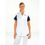 Clemix lafont tunique m�dicale femme blanche / bleue marine sandrine