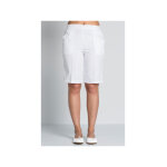 Dyneke bermuda femme avec poches blanc 67% polyester 33% coton