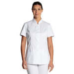 Dyneke blouse blanche courte col mao