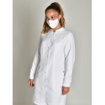 Dyneke blouse blanche laboratoire manches longues femme