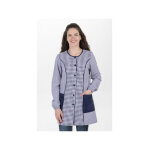 Dyneke blouse d'enseignante  manches longues bleu marine 60% coton 40% polyester