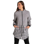 Dyneke blouse d'enseignante manches longues � carreaux gris