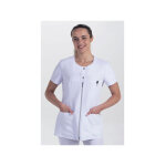 Dyneke blouse femme  manches courtes empicement blanche 100% polyester