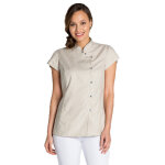 Dyneke blouse manches courtes esth�ticienne col mao