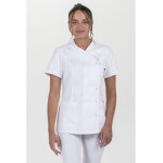 Dyneke blouse mdicale femme blanche avec col et manches vifs