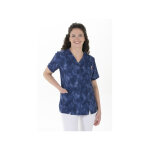 Dyneke blouse m�dicale pour femme �lastique bleu d�grad� 92% polyester 8% �lasthanne