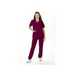 Dyneke blouse m�dicale pour femme �lastique bordeaux 92% polyester 8% �lasthanne