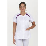 Dyneke blouse m�dicale femme manches courtes ranglan couture lilas