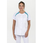 Dyneke blouse m�dicale femme manches courtes ranglan coutures vertes