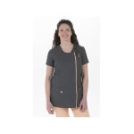 Dyneke blouse m�dicale pour femme avec patte p�che grise 100% polyester