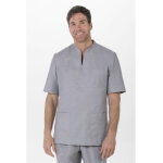 Dyneke blouse m�dicale homme col mao grise 70% coton 30% polyester