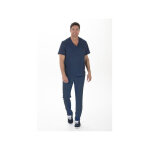 Dyneke blouse m�dicale pour homme �lastique bleu marine 92% polyester 8% �lasthanne
