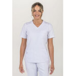 Dyneke blouse m�dicale en microfibre tricot�e blanche