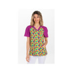 Dyneke blouse m�dicale unisexe abstraite color�e 100% polyester