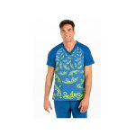 Dyneke blouse m�dicale unisexe smile pistache bleue 100% polyester