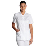 Dyneke blouse pharmacienne blanche manches courtes