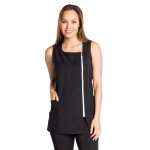Dyneke blouse de travail sans manche luxe style, noir