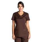 Dyneke blouse tunique m�dicale marron stretch