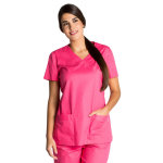 Dyneke blouse tunique m�dicale rose fuchsia stretch
