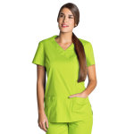 Dyneke blouse tunique m�dicale vert anis stretch