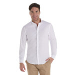 Dyneke chemise homme � col mao blanche