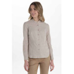 Dyneke chemise manches longues col mao femme beige