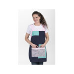 Dyneke tole d'enseignante toile fleurie bleu marine 70% coton 30% polyester