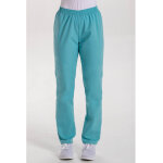 Dyneke pantalon unisexe sans poches bleu porcelaine 70% polyester 30% coton