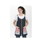 Dyneke tablier d'enseignante texan brod� de fleurs 65% pol. 32% alg. 3% �lasthanne