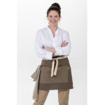 Dyneke tablier femme court toile marron 55% polyester 45% coton