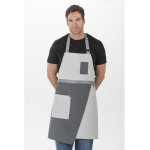 Dyneke tablier homme � bavette asym�trique gris 55% polyester 45% coton
