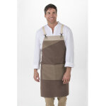 Dyneke tablier homme � bavette toile marron tricolore 55% polyester 45% coton